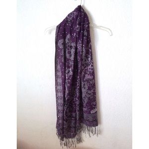 Gorgeous Shimmery Purple Scarf